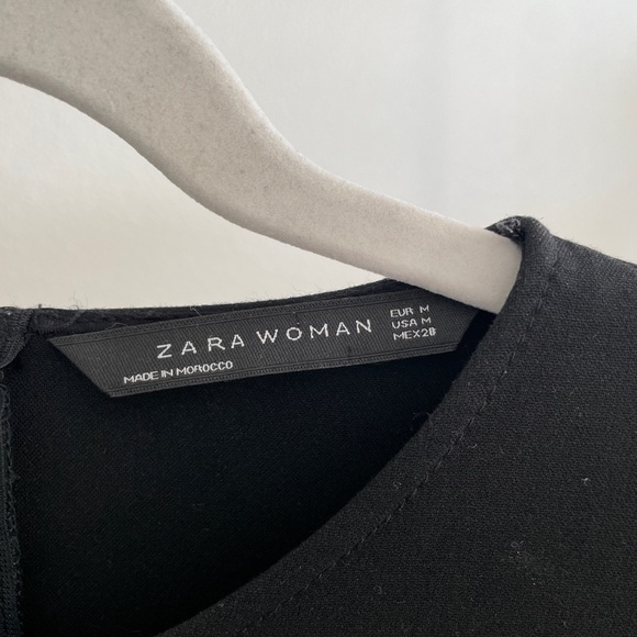 Zara dressy long sleeve peplum top - M size - color black - Picture 3 of 3